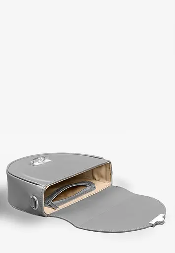 Жіноча шкіряна сумка Kira сіра - фото 8