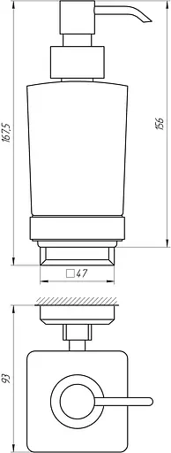 Дозатор для рідкого мила Topaz TКВ 9933A, Хром - фото 4