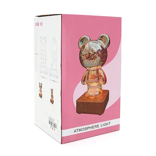 Ночник YT-197 Мишка+ Bluetooth колонка, USB кабель, RGB, Box - фото 2