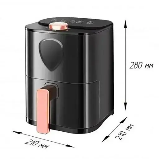 Аерофритюрниця безмасляна SuTai ST-606 6л 1000 Вт Чорна - фото 8