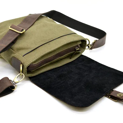 Кожаная мужская сумка через плечо TARWA 25х26х8.5 см sum0025836 - фото 4