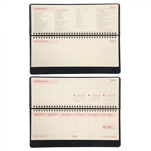 Планинг настольный 30 х 14 см Leo Planner датированный 2026 Persona синий 128 страниц (252658) - фото 7