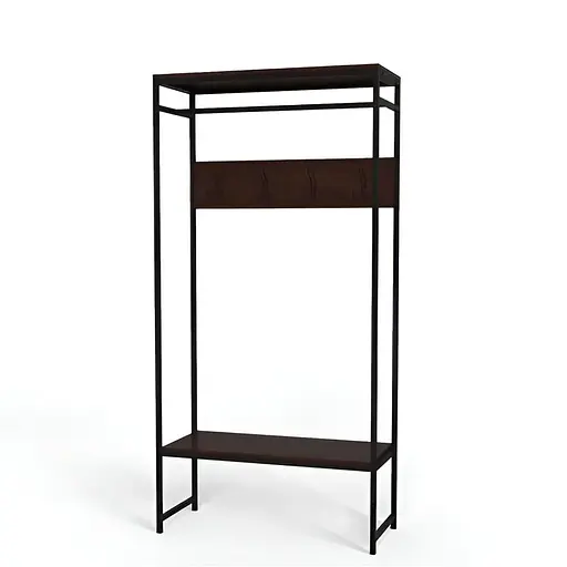 Вішалка модульна підлогова Ferrum-decor Треліс 14 180x90x38 чорний ДСП Венге 16мм (FRD-105522)