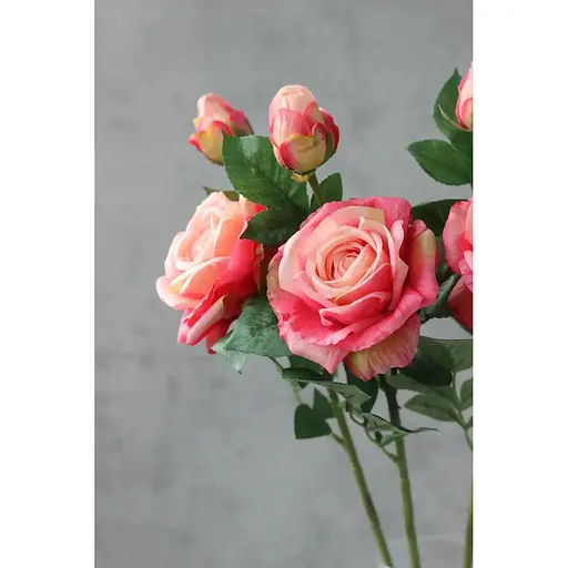 Роза искусственная Deluxe Real Touch на стебле 65 см латекс розовая - фото 6