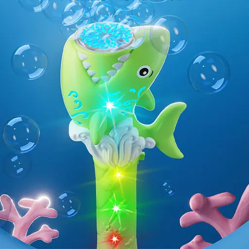 Пістолет з мильними бульбашками H038 Shark + bottle 50ml Green - фото 3