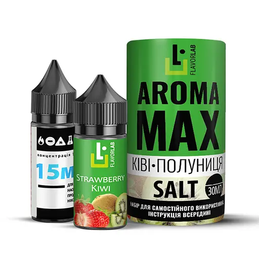 Набор компонентов для самозамеса солевой заправки Flavorlab Aroma MAX 30 мл Киви-Клубника, 0-65 мг (17934)
