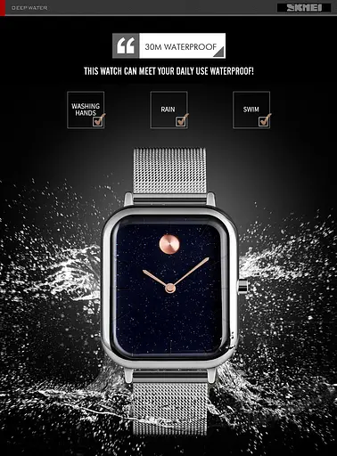 Наручний годинник жіночий Skmei 9187 steel Silver, 9187SSI (18401) - фото 2