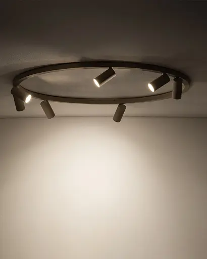 Люстра Nowodvorski 11948 Fourty Round GU10 R35 7x10W IP20 бежева - фото 3