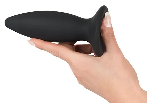 Анальна пробка Black Velvets Rechargeable Plug Small 11 см (чорний) - фото 2