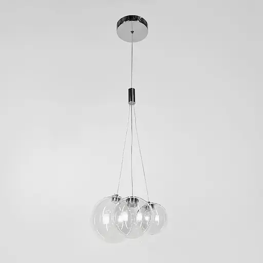 Світильник із 3-ма плафонами різних розмірів у хромованому корпусі | Line F | Арт. AA222/3 CH - фото 5