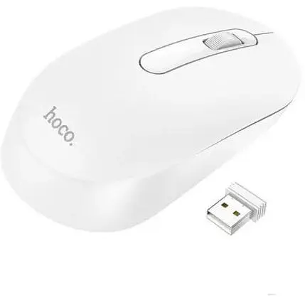 Миша бездротова Hoco GM14 Platinum business біла - фото 1