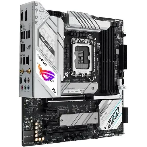 Материнская плата Asus Rog Strix LGA1700, B760-G Gaming WIFI, B760, 4xDDR5, Int.Video(CPU), 4xSATA3, 2xM.2, 1xPCI-E 16x 5.0, 1xPCI-E 16 4.0, S1220A, Intel 2.5Gb, WiFi 6, Bluetooth 5.3, 7xUSB3.2/6xUSB2.0, HDMI/DP, ATX - фото 3