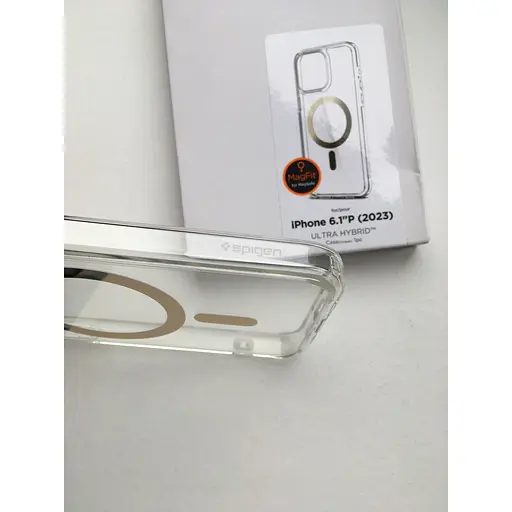 Чохол Spigen Ultra Hybrid MagFiдля iPhone 15 Pro (6.1") Gold ACS06718 прозорий протиударний - фото 6