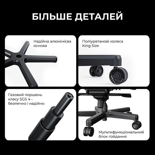 Игровое кресло Anda Seat Kaiser 3E Black PVC Size XL (AD23YC-XL-08-B-PV/C-B01) - фото 14