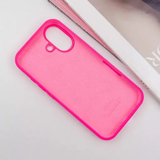 Чохол Silicone Case Full Protective (AA) для Apple iPhone 16 (6.1) Рожевий / Barbie pink - фото 3