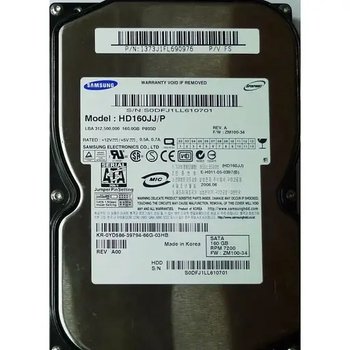 Жесткий диск 3.5 Samsung 160Gb HD160JJ Б/У - фото 1
