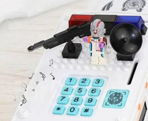 Поліцейська машина Cash Truck з кодовим замком купюропріємником і відбитком пальця Білий - фото 3