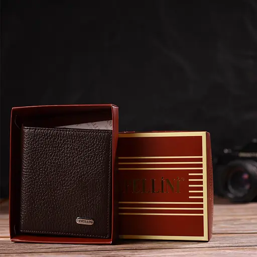 Мужской кожаный кошелек Canpellini 9.5х10.2х1 см acs0025716 - фото 8