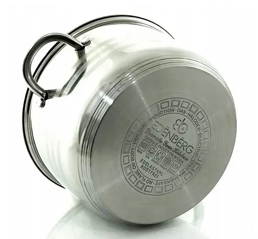 Набор кастрюль с сотейником Edenberg EB-3707 из нержавеющей стали 8 предметов - фото 2