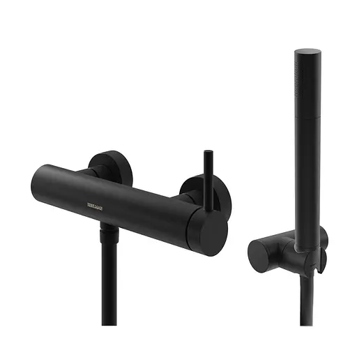 Смеситель для душа Kohlman Axel black настенный KPL-QW120AB Черный матовый - фото 1