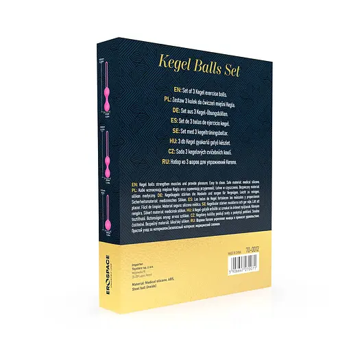 Вагинальные шарики Erospace Sweet Play A12, 3 шт., розовый - фото 8