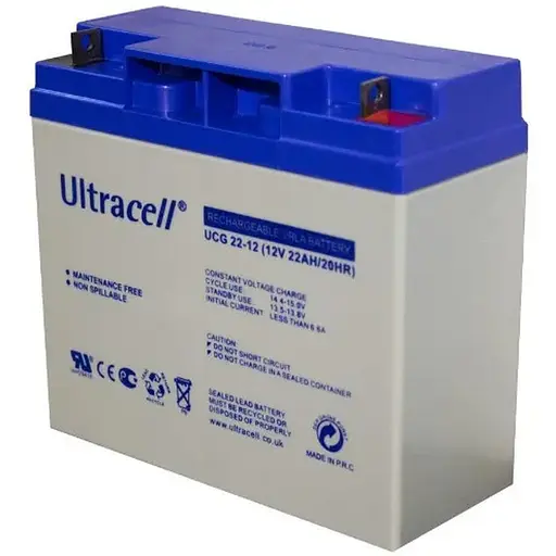 Акумуляторна батарея Ultracell UCG22-12 GEL 12V 22 Ah (182x 77 x 168) White Q1/230