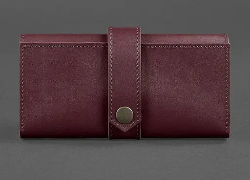 Шкіряне жіноче портмоне 3.0 бордове Krast - фото 1