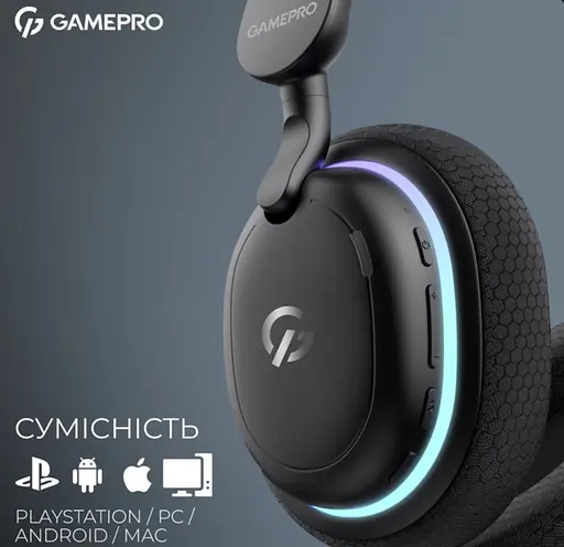 Ігрові бездротові навушники GamePro HSW-250 7.1 Bragi Asgard RGB Tri-Mod Black - фото 16