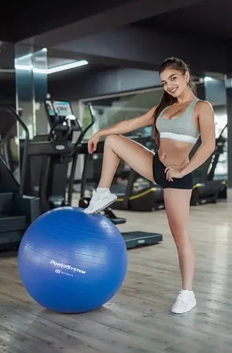 М'яч для фітнесу (фітбол) Power System PS-4013 Ø75 cm PRO Gymball Blue (PS-4013_75cm_Blue) - фото 5