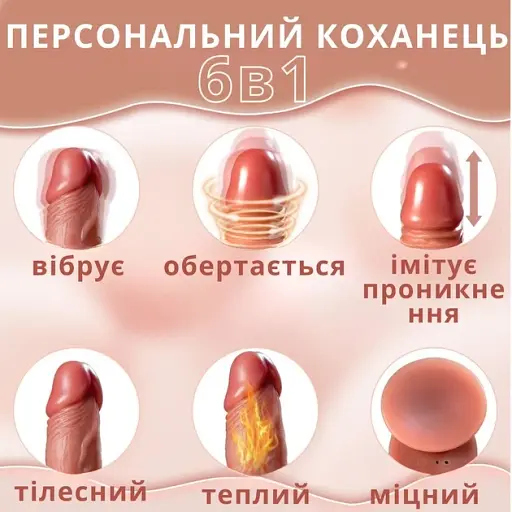 Фалоімітатор I’MCUM Pulse Play Тілесний (7970379617724) - фото 3