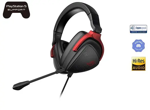 Гарнітура Asus ROG Delta S Core Black/Red (90YH03JC-B1UA00) - фото 2