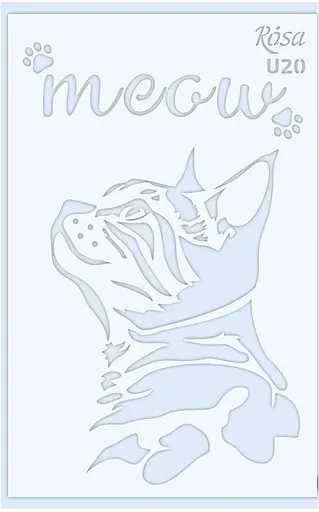 Трафарет многоразовый универсальный №U20 серия Животные 13х20, прозрачный 0,5мм Rosa TALENT - фото 1