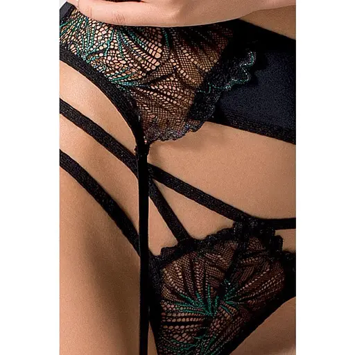 Комплект белья Passion FLORIS Set black L/XL - фото 5
