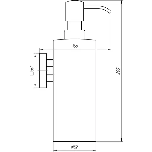Дозатор для жидкого мыла Globus Lux SQ 9432  - фото 2