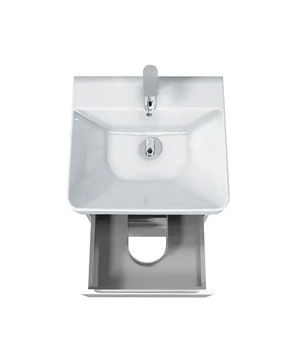 Тумба Мойдодир Unik 50-A Білий з умивальником Vivace 50 Білий - фото 5