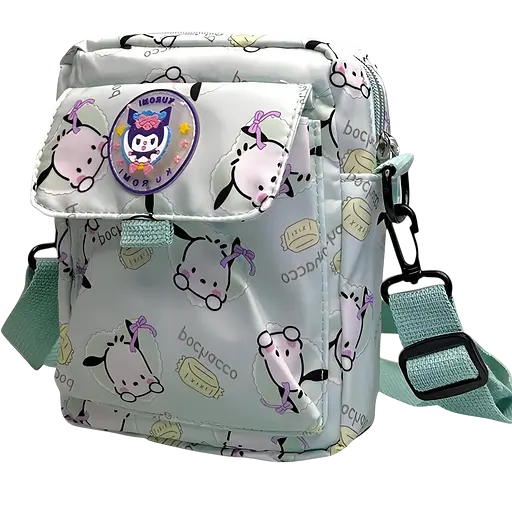 Детская сумка кросс-боди Куроми с подсветкой 20х16х6 см бирюзовая (25-575)