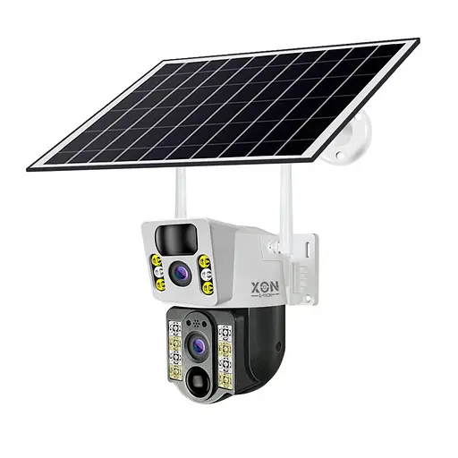 IP-камера уличная с аккумулятором и двойным объективом XON 4G 8000mAh Solar 1080P SmartCam (MCBSM22VW 7515) Белая - фото 1