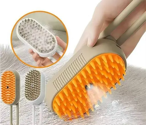 Расческа для кошек и собак с короткой шерстью, щетка для вычесывания подшерстка груминга и регулярного ухода - фото 10