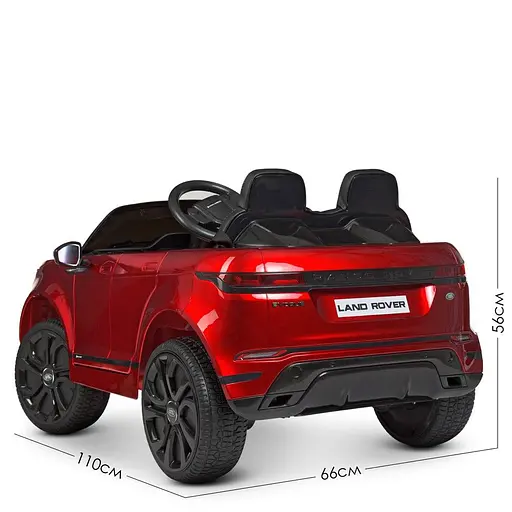 Електромобіль дитячий Джип M 4418EBLRS-3 з шкіряним сидінням ременем безпеки та LED-фарами червоний - фото 3