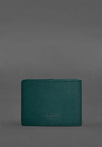 Универсальная кожаная обложка для удостоверения зеленая - фото 4