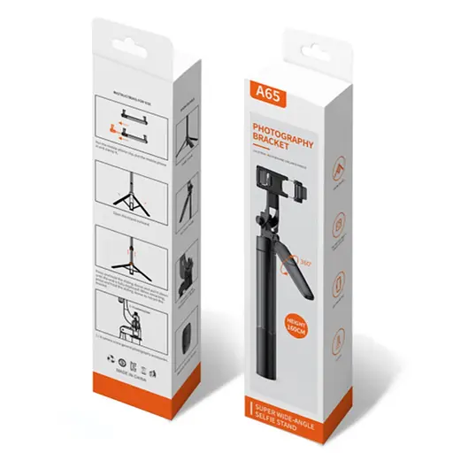 Штатив-трипод Adyss A65 с пультом 1.5 m черный - фото 10