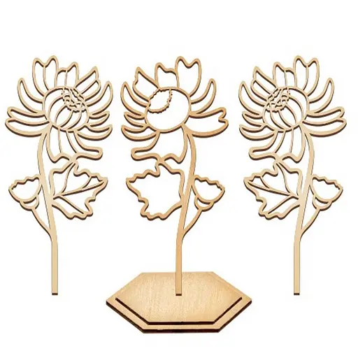 Набір для вітражного живопису за номерами "Пишна хризантема" FDSGK-017 - фото 2