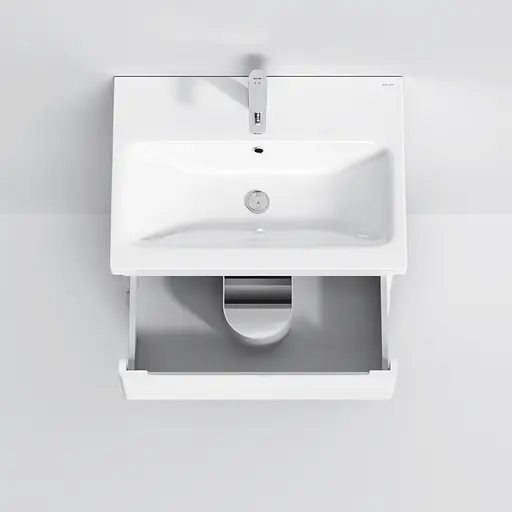 Тумба з умивальником AM.PM Hit підлогова 60 см білий M93A-FSX0602-WC0602WG38 Білий - фото 9