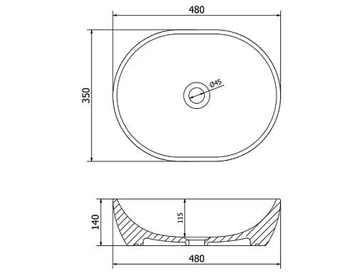 Умивальник Mexen Viki green matt накладний MEX-21054848, Цветной - фото 2