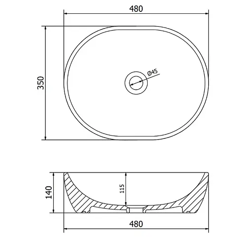 Умывальник Mexen Viki silver black matt накладной MEX-21054874, Хром - фото 6