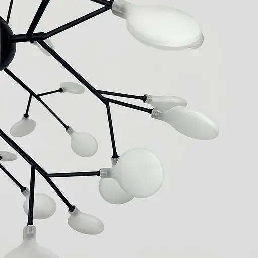 Люстра підвісна з пелюстками на 36 ламп в чорному корпусі | Line F | Арт. N686/36P підвісна BK FR - фото 2