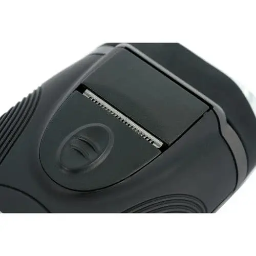 Електробритва Новий Харків НХ-9525 Спорт Black, 5W, роторна, сухе гоління, 2 головки для гоління, плаваючі подвійні леза, повторение контуров лица, живлення мережа, тример для скронь, механічна кнопка вмикання - фото 3