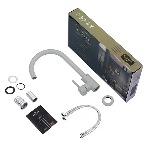 Змішувач для кухні Kroner KRM Edelstahl Klassisch - GRA035 (CV023005) - фото 8