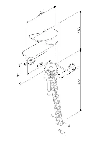 Змішувач для умивальника Am.Pm X-Joy білий F85A02133 Білий - фото 8