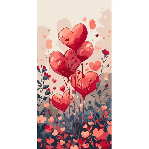 Картина по номерам Art Craft Воздушные сердца 40х80 см (16517-AC) - фото 2